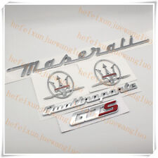 Usado, Placa de identificação emblema vermelho cromado 5 peças para emblemas de porta-malas laterais Maserati Quattroporte GTS comprar usado  Enviando para Brazil