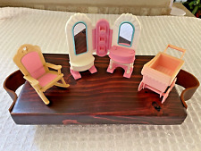 Conjunto de 3 carrinhos de balanço Fisher Price Loving Family para casa de bonecas vaidade, usado comprar usado  Enviando para Brazil
