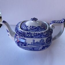 Used, Vintage Spode ITALIAN  Tea Pot blue & white C1816P (CG38/140) for sale  HINCKLEY