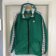 Retro Kappa Full Zip Hooded jacket Windbreaker Green Men’s Extra Large XL Rare for sale  Shipping to South Africa