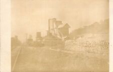 RPPC, foto real, la cantera y el ferrocarril, 1908, Quincy, IL, postal antigua segunda mano  Embacar hacia Argentina