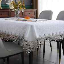 Lace Tablecloth Jacquard Wedding Tea Coffee Table Cover Kitchen Party Home Decor for sale  Shipping to South Africa