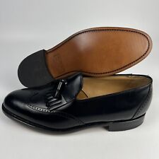 Sapato Stafford Comfort Plus Masculino 12D Preto Todo Couro Borla Ponta das Asa Não Usado EUA comprar usado  Enviando para Brazil