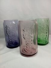 Coca Cola Can Glasses 5" 3 Colours, used for sale  Shipping to South Africa