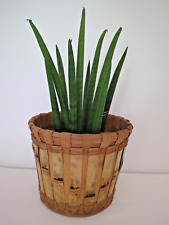 Vintage Mid Century Wicker Rattan Bamboo Plant Pot Planter 60s 70s for sale  Shipping to South Africa
