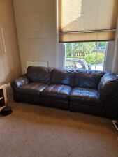 curved leather sofa for sale  READING