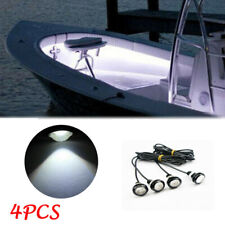 Used, 4x 12v White LED Boat Light Waterproof Deck Storage Kayak Bow Trailer Bass for sale  USA