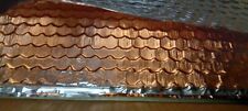 11 Dollhouse Miniature Copper Roof sheets fish scale with ridge 10-20x13 1-10x13, used for sale  Shipping to South Africa