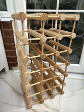 Free Standing Vintage Floor 18 Bottles Wine Rack Woode -H 64 X 34 X D 27cm, used for sale  Shipping to South Africa