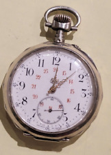 Antigo relógio de bolso suíço de prata esterlina 1890 10 joias tamanho 8 com dragão comprar usado  Enviando para Brazil