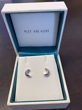 kit heath silver moon stud earrings  for sale  FAVERSHAM