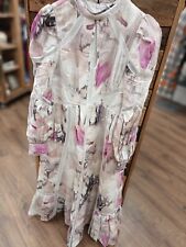 Ted Baker Fleurz Floral Print Long Dress size 2 uk 10 for sale  Shipping to South Africa
