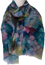 Blue floral scarf for sale  LONDON