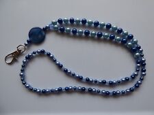 Beaded lanyard. blue for sale  LEWES