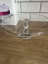 Wilko Glass Cake Stand Large With Scalloped Edge 42cm Diameter for sale  Shipping to South Africa