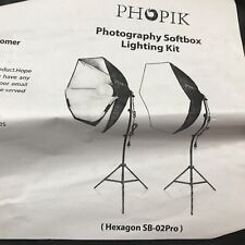 PHOPIK Softbox Photography Lighting Kit Photo Studio Equipment 30 x 30 inches, used for sale  Shipping to South Africa