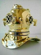 Capacete de mergulho Full Brass, réplica de capacete de mergulho em alto mar Decorati náutico, usado comprar usado  Enviando para Brazil