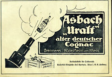 Asbach Uralt -- cannon with bottle -- Rüdesheim am Rhein -- advertising from 1916 - for sale  Shipping to South Africa