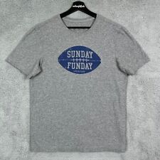 Camiseta Life Is Good Masculina Média Cinza Azul Domingo Funday Futebol Manga Curta comprar usado  Enviando para Brazil