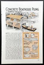 PLANOS DE DESIGN PARA CASA DE BARCO 1934 “Empilhas de concreto para casa de barcos sem caixões” comprar usado  Enviando para Brazil