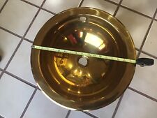 18 Inch Diameter Round Deep Brass Sink, ￼ With Overflow￼ Hole, W Drain for sale  Shipping to South Africa