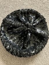 Black sequinned beret for sale  CHESTERFIELD