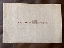 Vauxhall cresta brochure for sale  WALTHAM CROSS