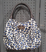 Bolsa de ombro Kate Spade plissada Stevie estampa de leopardo azul comprar usado  Enviando para Brazil