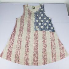 Vocal USA Tank Top Women's Large Embellished American Flag Pullover Knit Top for sale  Shipping to South Africa