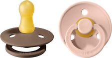 BIBS Choice Colours Soother 2-Pack Dummy Pacifier, round Nipple. Natural Rubbe for sale  BRISTOL
