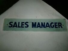 1940'S GLASS DOOR SIGN "SALES MANAGER" REVERSE PAINTED, 12" LONG, 2-1/2" TALL for sale  Shipping to South Africa