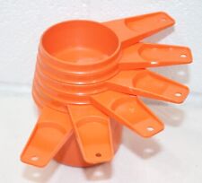 Conjunto Vintage de 6 Copos de Medição Tupperware Colheres 1/4 xícara - 1 xícara Laranja, ok comprar usado  Enviando para Brazil