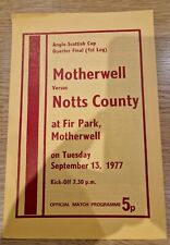 Motherwell notts county for sale  WEMYSS BAY
