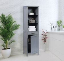 Tall Storage Unit Bathroom Cabinet with drawer Grey or White - Returns for sale  Shipping to South Africa