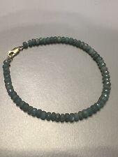 Emerald bead bracelet for sale  CHESTERFIELD