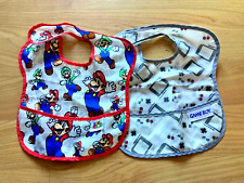Babadores de bebê com bolso para controle Mario e Game Boy Nintendo novidade, usado comprar usado  Enviando para Brazil