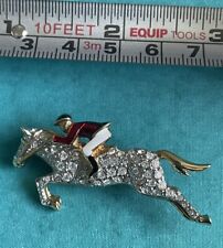 Diamanté enamel brooch for sale  NEWMARKET