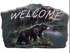 Wooden welcome sign for sale  Shipping to Ireland