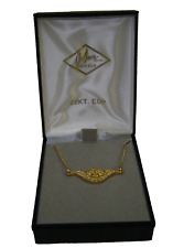 Vintage Joanne Jewels Cherub Angel Suspended Necklace 22KT EGP Gold Plated Boxed for sale  Shipping to South Africa