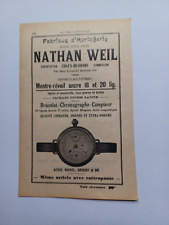 Ancienne publicité horlogerie d'occasion  Les Gras