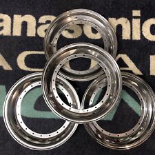 Radinox Stainless 2.0 & 2.5x15” Compomotive 20 Hole Split Rim Outer Lips Perfect for sale  Shipping to South Africa