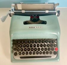 Olivetti Studio 44 Pale Blue Typewriter Vintage Case Working cover excellent for sale  Shipping to South Africa