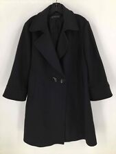 Zara Woman Black Wool Blend Women Long Sleeve Single Breasted Overcoat XL for sale  South San Francisco