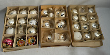 32 St.Old Glass Christmas Tree Ornaments Ball Bell Silver White Colourful segunda mano  Embacar hacia Argentina