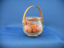 VINTAGE GLASS KETTLE ON THREE FEET CANDY CONTAINER TOY for sale  Shipping to South Africa