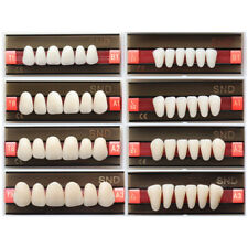 1 juego de dentaduras dentales de resina sintética de 2 capas de tono dental boca completa B1 A1 A2 A3, usado segunda mano  Embacar hacia Argentina
