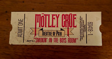 1985 MOTLEY CRUE Concert Ticket Stub emitido no THEATRE OF PAIN LP - NÃO REAL comprar usado  Enviando para Brazil
