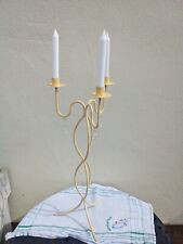 Cream metal candle for sale  NORWICH