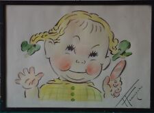 Dipinto illustrazione bambina usato  Lagonegro
