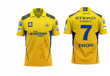 Camiseta Chennai Super Kings (CSK) Player - DHONI 7 Frete Grátis EUA comprar usado  Enviando para Brazil